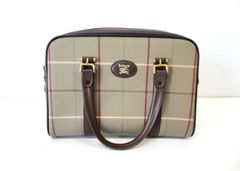 OLD BURBERRY バーバリー ミニボストンバンドバッグ 玉虫色 美品