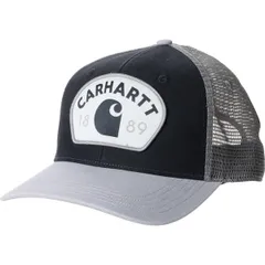 カーハート メンズ アクセサリー 帽子 メッシュ キャップ Carhartt 106743 Canvas Mesh Back 1889 Patch Baseball Cap Asphalt