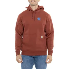 カーハート メンズ トップス シャツ ロゴ パーカー Carhartt 107064 Force Logo Hoodie Factory Seconds Dark Spice Red レッド
