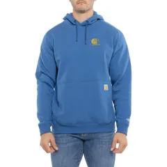 カーハート メンズ トップス シャツ ロゴ パーカー Carhartt 107064 Force Logo Hoodie Factory Seconds Dark Horizon Blue ブルー