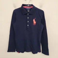 キッズ S(7) size ポロラルフローレン キッズ 長袖 カラーTシャツ
