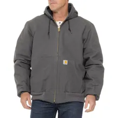 カーハート メンズ アウター ジャケット・ブルゾン トール Carhartt 106673 Big and Tall Firm Duck Active FlannelLined Jacket Insulated Factory Seconds Gravel
