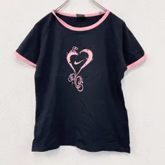 古着 used　00s　NIKE　ナイキ　半袖プリントTシャツ　リンガーTシャツ　ヴィンテージ　黒　ブラック　Lサイズ