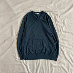 GALERIE VIE Vネックニット ウール100% ブルー トゥモローランド 上品 無地 シンプル