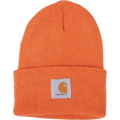 カーハート メンズ アクセサリー 帽子 ニット Carhartt A18 Knit Cuffed Beanie Factory Seconds Desert Orange オレンジ