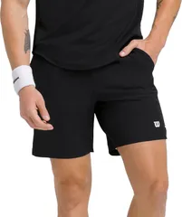 ウィルソン メンズ ボトムス ハーフパンツ・ショーツ Wilson Mens 7 Tournament V2 Tennishort Black ブラックのサムネイル