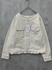 新品 Re-J&SUPURE リジェイアンドスプル R1-24124PL パールボタン Gジャン デニム ジャケット sizeLL/ナチュラル ■◇ レディース