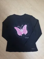 U P renoma 蝶刺繍スパンコール長袖Tシャツ 44