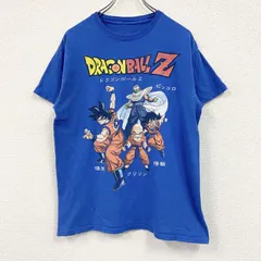 古着 used　DRAGONBALL Z　ドラゴンボール　孫悟空　ピッコロ　半袖プリントTシャツ　アニメT　キャラクターT　青　ブルー　Mサイズ