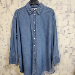 H&M デニム オーバーサイズ シャツ L