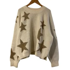 良品 ALLSAINTS オールセインツ STAR JUMPER スター アルパカブレンド ニット セーター Sサイズ ホワイト レディース 古着 中古 USED