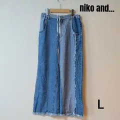 niko and...　ニコアンド  【MODE NORM CORE】リメイク風マキシデニムスカート　Lサイズ