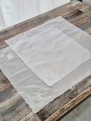 白刺繍ハンカチセット