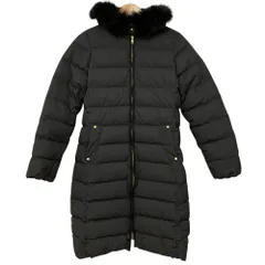 美品 green label relaxing グリーンレーベルリラクシング ユナイテッドアローズ フォックスファー付 ダウンコート 40 ブラック レディース 古着 中古 USED