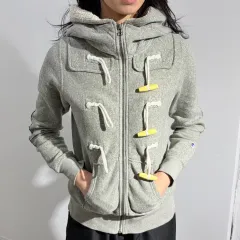 チャンピオン リバースウィーブ グレー トグルボタン WHO ジップアップ ジャケット