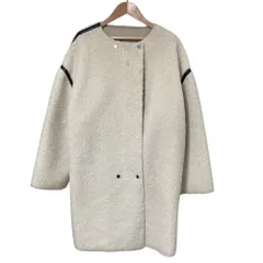 良品 allureville アルアバイル ボアノーカラーコート サイズ2 ホワイト レディース 古着 中古 USEDのサムネイル