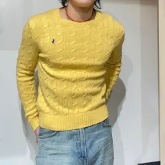 POLO Ralph Lauren イェロー ケーブルニット
