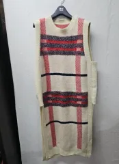 CHECKニット ロング ベスト ONE PIECE free