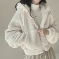 シープスキンファー ジップアップパーカー ボア フリース 1 (FREE) (2 COLOR)