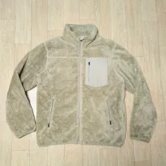 UNIQLO ベージュ ボア フリース ジップアップ ジャケット