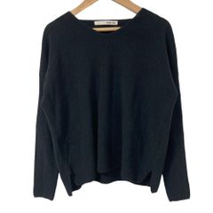 양품 evam eva 에반에바 c/paper V neck PO 코튼 페이퍼 V 넥 풀오버 니트 컷소우 E201K027 블랙 레이디스 헌옷 중고 USED