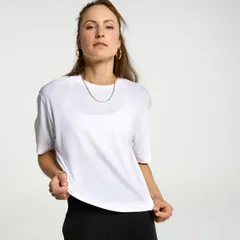 キャリー レディース トップス Tシャツ CALIA Womens Everyday Boxy Short Sleeve Tee Pure White ホワイトのサムネイル