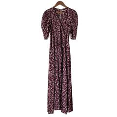 美品 23AW FRAY I.D フレイアイディー カシュクールフラワーワンピース サイズ0 レッド レディース 古着 中古 USED