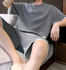 メンズ グレー 半袖 ハーフパンツ セット 95 100 105 110 115