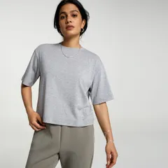 キャリー レディース トップス Tシャツ CALIA Womens Everyday Boxy Short Sleeve Tee Medium Heather Grey グレーのサムネイル