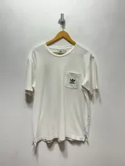 アディダス ポケット 半袖 Tシャツ 白 XL