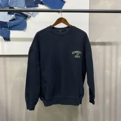 (95) JSNI カジュアル バックプリント ブラック スウェット 長袖 Tシャツ