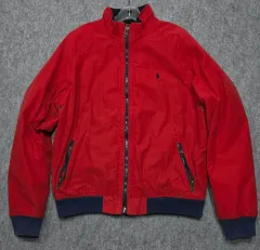 ポロラルフローレン ヴィンテージ 起毛 コットン ナイロン シェル ブルゾン ジャケット L