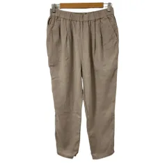 良品 23AW evam eva エヴァムエヴァ linen tuck pants リネンタックパンツ E233T015 サイズ2 ベージュ レディース 古着 中古 USED