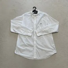 XL ポロ クラシックフィット 白 シャツ ポプリン コットン ストレッチ