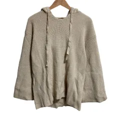美品 23SS CLANE クラネ WIDE HOOD KNIT TOPS ニット パーカー サイズ1 ベージュ レディース 古着 中古 USEDのサムネイル