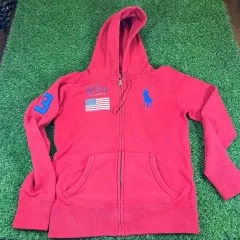 ポロラルフローレン BIGポニー USA星条旗 フーディー ジップアップ