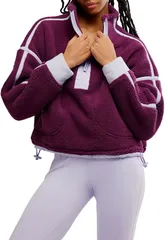 フリーピープル レディース アウター ジャケット・ブルゾン フリース FP Movement Womens Mountain High Fleece 12 Zip Black Cherry Combo ブラック