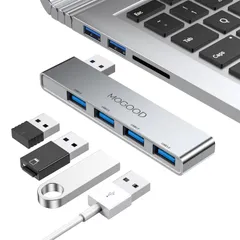 【お値引き中】MOGOOD USBハブ3.0 （シルバー）左揃え 313R444