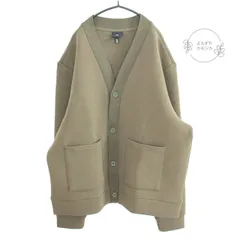 古着　H&M　エイチアンドエム　ルーズフィットカーディガン　カーディガン　ダークカーキグリーン　カーキ系　Vネック　メンズ　XLサイズ　カジュアル　キレイめ　春秋冬