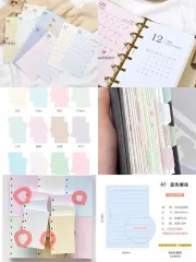 A7 6穴ダイアリー マンスリー インデックス バインダー リフィル バブルクラッシュ ファイルパック ロロ麻