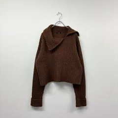 25aw 2025 TAAKK ターク RIB KNIT TA25AW-KN099 リブ ニット 短丈と襟のデザインが特徴です BROWN ブラウン 系 2 定価29,700円 803-0040のサムネイル