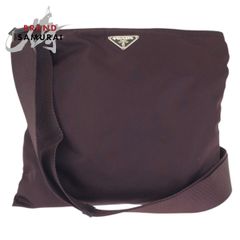 美品 PRADA プラダ テスート 三角ロゴプレート ワインレッド エンジ色 シルバー金具 ナイロン ショルダーバッグ メッセンジャーバッグ レディース 601511 【中古】 美品 PRADA プラダ テスート 三角ロゴプレート ワインレッド エンジ色