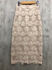 N.NATURAL BEAUTY BASIC エヌ ナチュラルビューティーベーシック ケミカルレースロング スカート sizeM/ベージュ ■■ レディース