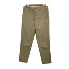 グローバルワーク GLOBAL WORK パンツ チノ ストレート テーパード ロング 無地 M ベージュ