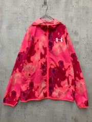 UNDER ARMOUR アンダーアーマー ジップアップ 薄手 アウトドア ナイロン ジャケット sizeLG/ピンク系 ■■ レディース