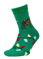ノースイースト レディース アンダーウェア 靴下 アンクル Northeast Outfitters Cozy Cabin Mens Festive Ankle Icon Socks Green Moose グリーン