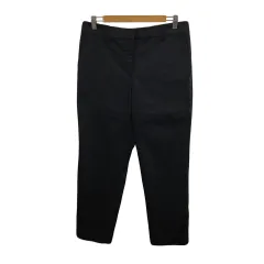 シューラルー SHOO・LA・RUE パンツ テーパード クロップド ウエストゴム 無地 LL 黒 ブラック