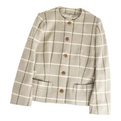 極美品 Vintage セリーヌ CELINE ジャケット ノーカラー ウールのサムネイル
