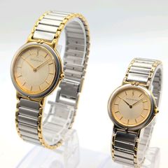 GUCCI 3001.M Watch Men's Quartz Round Gold Black dial Y2K 00S