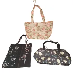 X03259 バッグ3種類 Pink House ピンクハウス 花柄 トートバッグ ボストンバッグ キルティング 黒 バウ リボン ファッション レディース バッグ ナイロン製 ホワイトローズ 布製